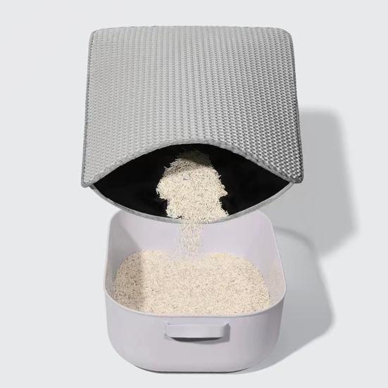 Коврик для кошачьего туалета из ЭВА, двухслойный, с большими отверстиями, противоскользящий, фильтрующий коврик для песка, эффективная очистка, дышащий дизайн, кошачьи аксессуары