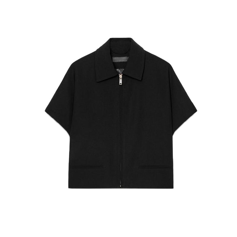 Summer Women Clothes Lapel Short Sleeve Short Outerwear 8491053 Straight Mid-Waist Casual Trousers 8491054