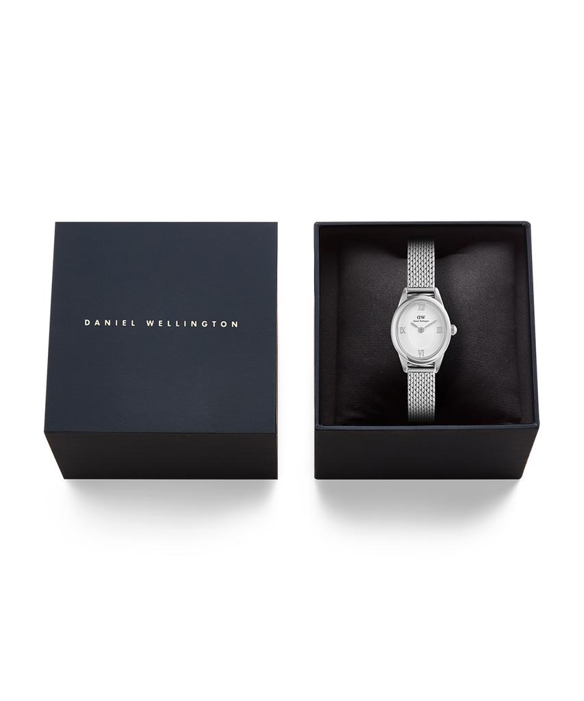 Danielwellingteon Ophellia Mini Silver Mesh Oval Women'S Daily Wristwatch