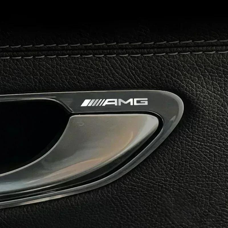 VCJ1 Car Interior Decals Auto Emblem Sticker Accessories For Mercedes Benz AMG Brabus Maybach Smart W204 GLC CLA GLK W205 W203 W206