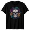 Sugar Skull Day Of The Dead Culture Mens T-Shirt Womens Tee Floral Graphic