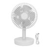 3 Speed USB Desktop Oscillating Fan 5 Blade Gentle Wind Small Personal Desk Fan with Automatic