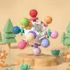 Silicone Teether Baby Toys 0-12Months Rotating Rattle Ball Grasping Activity Baby Development Toy Baby Sensory Toys for Babies