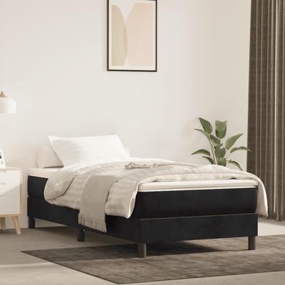 vidaXL Boxspringbettgestell Schwarz 90x190 Cm Samt