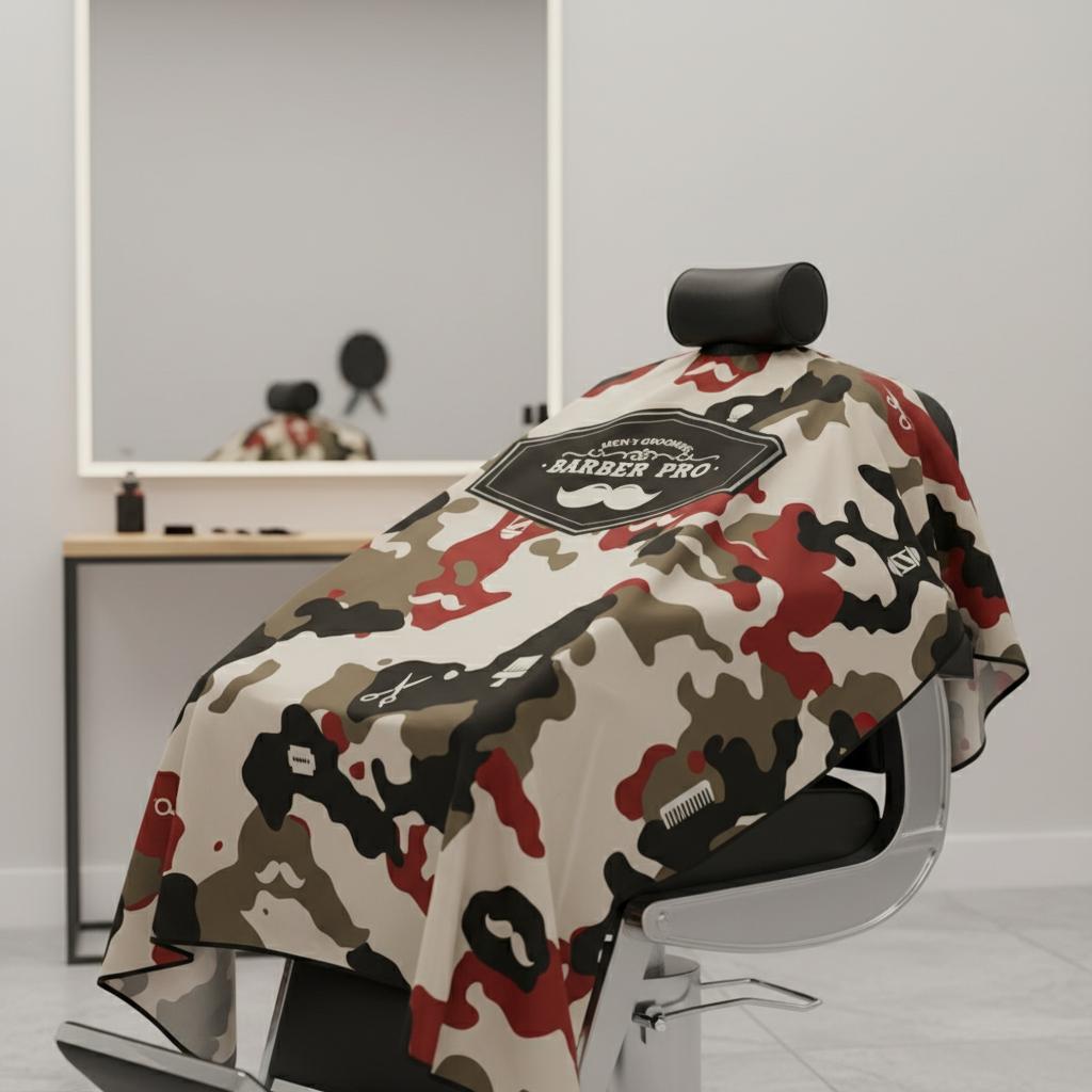Hairdressing cape for the salon, large, haircut, 140x150, buckle