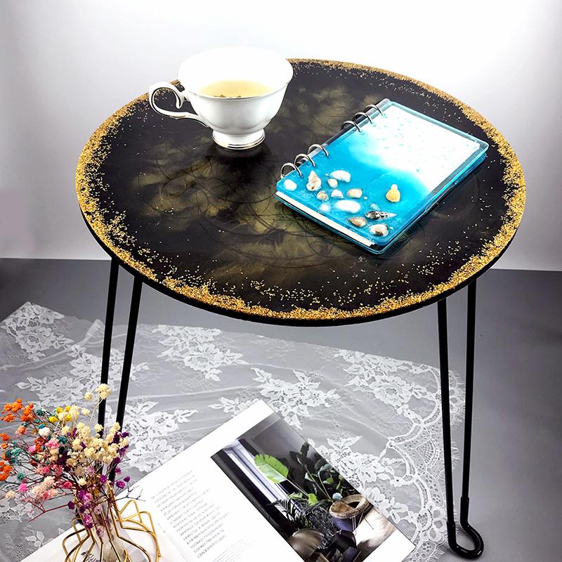 Большой круглый орнамент речной стол для изготовления силиконовых форм Diy форма для эпоксидной смолы