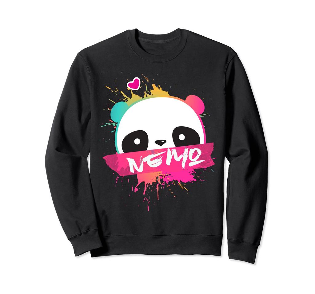 NEMO - Cute Boys Name with adorable Panda Sweatshirt