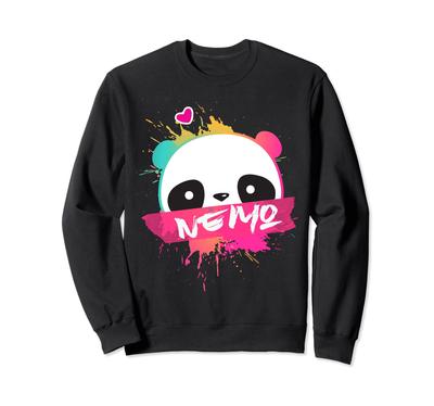Имя для милого мальчика NEMO с очаровательной толстовкой Panda -