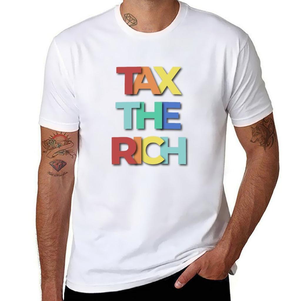 Tax The Rich Saying Tshirt Casual Loose Fit Summer Tee Shirt Tshirt