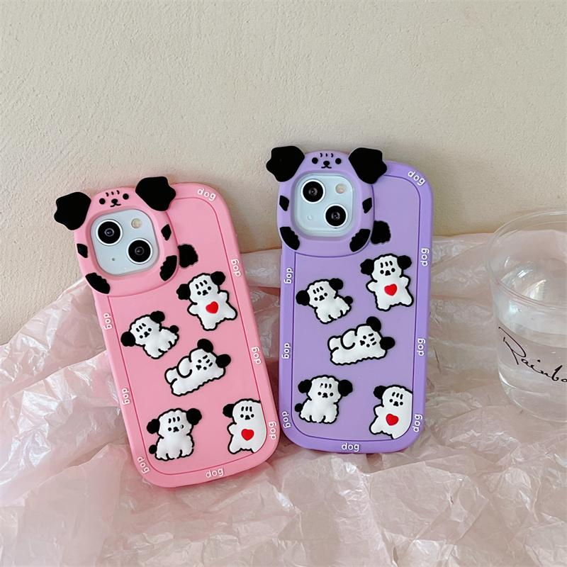 Чехол для телефона iPhone с кавайной мультяшной собакой для Iphone 11 12 13 14 Pro Max, универсальный чехол для телефона с защитой от падения