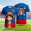 One Piece Обезьяна D. Luffy Испания Национальная команда 3D Быстросохнущая футболка Для мужчин Женщин Детей Аниме Футбольный фанат Футболка Спортивная одежда для улицы