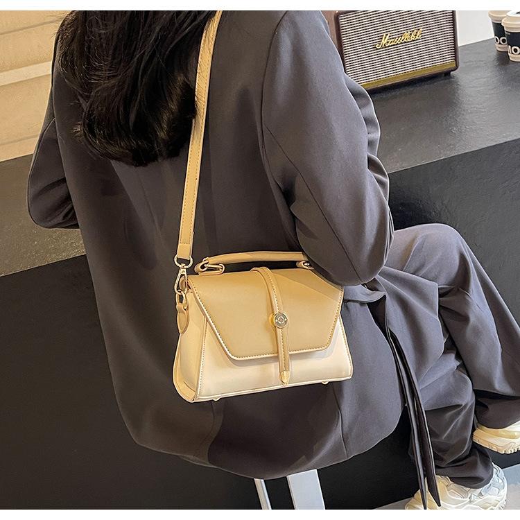 Женская сумка через плечо контрастного цвета, маленькая квадратная сумка