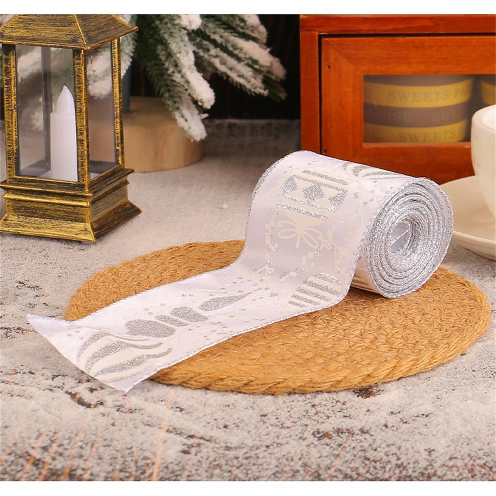 Christmas Decoration Lattice Ribbon Christmas Decoration Gift New Year Decoration