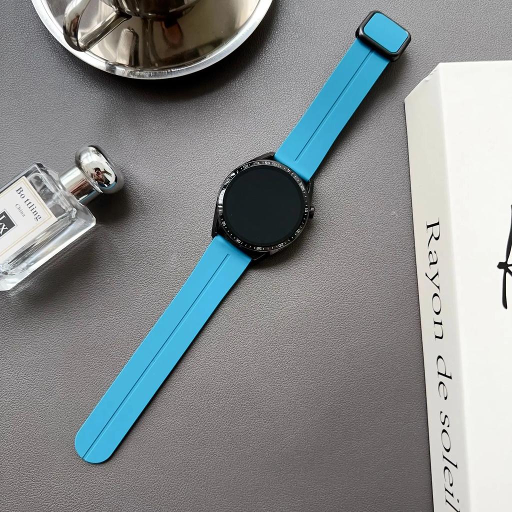 20mm 22mm Magnetic Strap for Samsung Galaxy Watch 6 5 4 5Pro 6 4 Classic 43 47mm Silicone Bracelet for Huawei Watch GT4 4Pro GT3