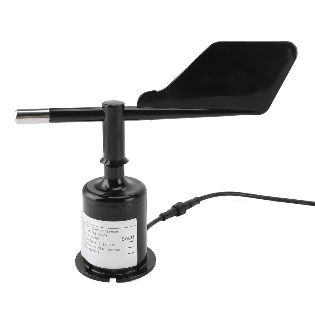 360 Degree Wind Direction Sensor Transmitter, ABS Wind Sensor Animometer Wind Direction Indicator Ideal for Outdoor Use Wind Measuring Supplies