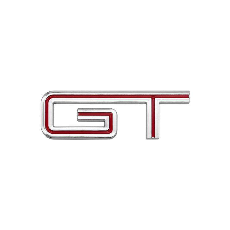 MJTU2 GT Logo 3D Chrome Metal Car Rear Trunk Logo Decal Badge Sticker For  Ford Mustang Shelby GT GT500 GT350 Car Styling Accessories