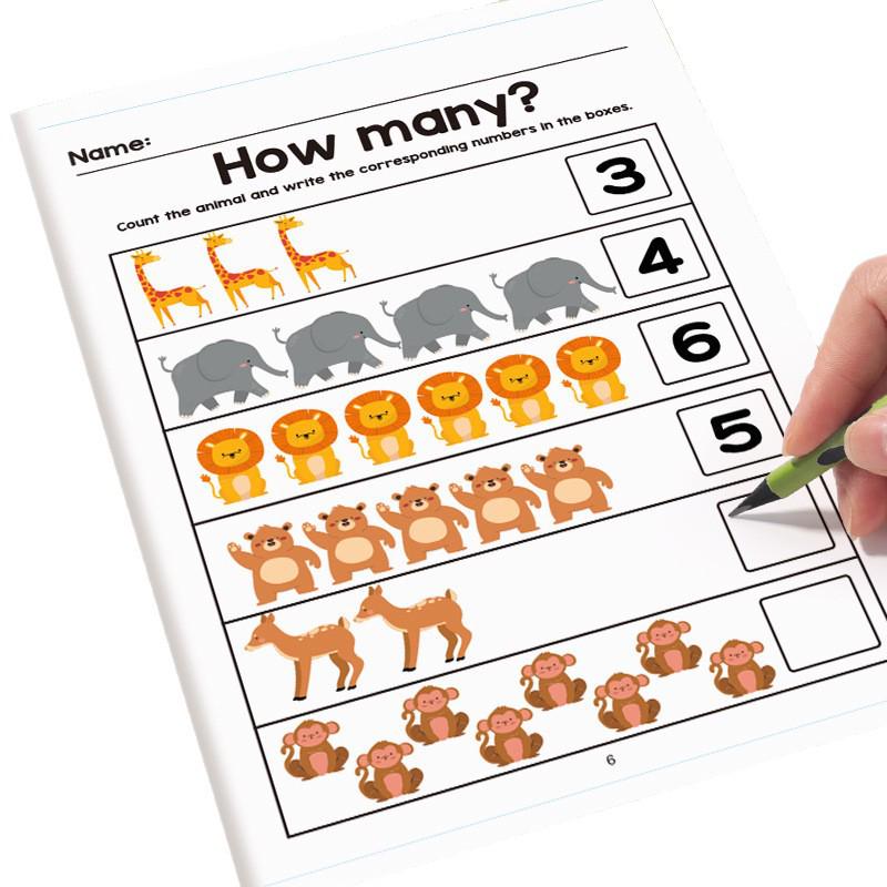 Рабочая тетрадь по математике для дошкольников с пропусками: Логика, Распознавание образов и Веселое обучение