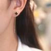 Four-leaf Clover Ear Wire Delicate Small Earrings Fashionable And Versatile Long Chain Tassel Earrings
