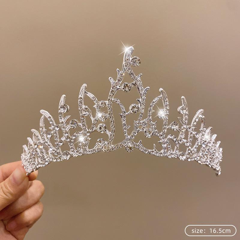 Birthday Rhinestone Crown Headband Princess Tiara Bride Wedding Crown Adult Headband Diamond Children