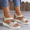 Fashion 2024 Summer Snake Print Platform Gladiator Shoes Metal Decoration Women's Wedges Sandals Woman Comfort Casual Med Heels Sandals
