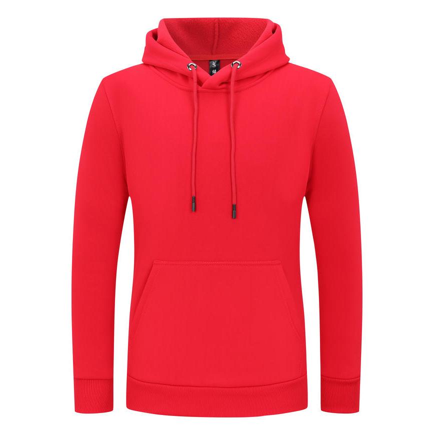 Autumn and Winter Fleece Hooded Long Sleeved Sweatshirt,Work Uniform, Casual and Comfortable, Solid Color, Versatile, Unisex, Thick and Warm