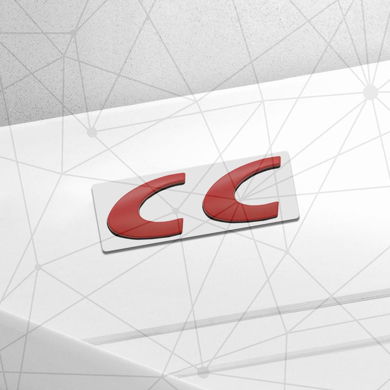 3D Auto Metal RC CC Badge Car Rear Trunk Emblem Sticker LOGO Decor For 208 206 308 307 107 407 2008 RCZ Racing Coupe Cabriolet