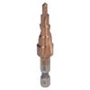 Spiral Step Drill Bit Accurate Positioning 118  Degrees  X Shaped Opening Design M35 High Speed Steel Hex