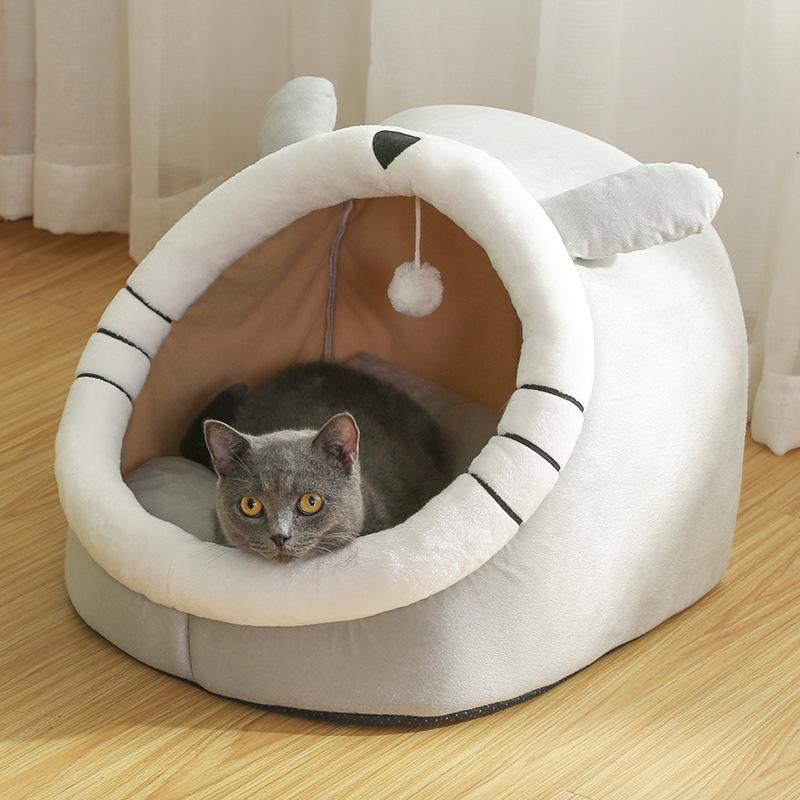 40x44x34cm Kaninchen-Design Haustierbett Weiches Und Bequemes Haustiernest Für Kleine Hunde Und Katzen Abnehmbar Und Waschbar