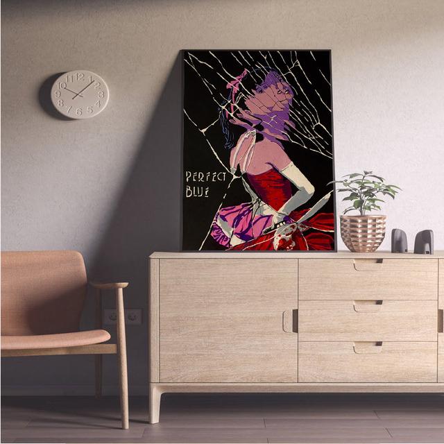 Perfect Blue Cartoon Poster Printing Japanese Cartoon Image Retro Room Home Bar Cafe Decoration Aesthetics