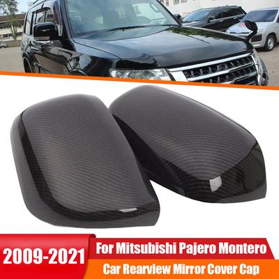 Для Pajero Montero 2009-2021 Автомобильная наклейка Крышка зеркала заднего вида Бокового зеркала Колпачок крыла Внешняя отделка корпуса заднего вида двери Углеродная отделка
