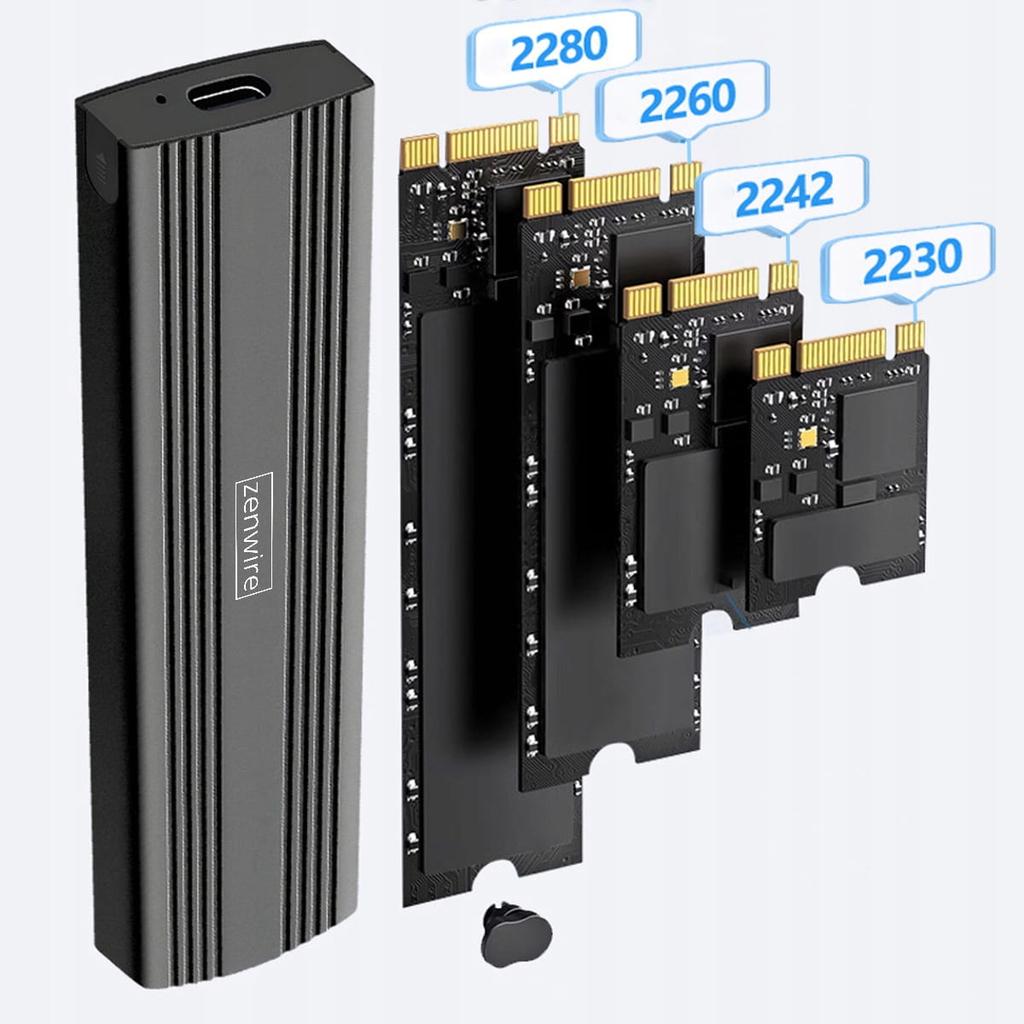 Ssd Enclosure Adapter M.2 Sata Ngff Usb-C Drive Tray M2 2230 2242 2260 2280