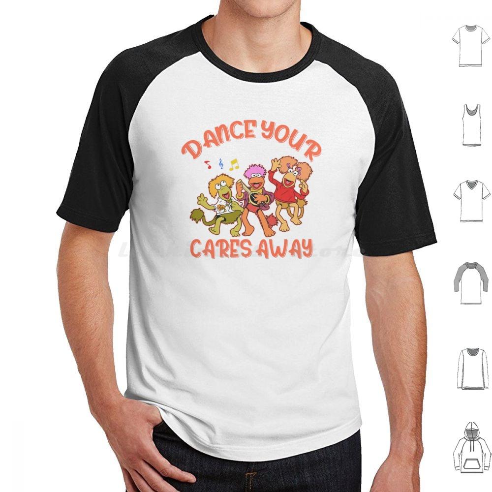 Fraggle Rock T Shirt Cotton Cool Tee Fraggle Boober Wembley Gobo Mockey Dance Your Cares Away Doozer 80s Tv Show Retro Music