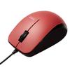 ELECOM Mouse Wired 3 Button Rubber Grip Quiet Antibacterial Red M-BL27UBSKRD