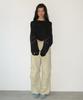 RONRON Heart Star Hand Stitch Overfit Crop Knit Black