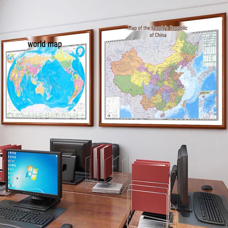 2025 New Version China Map Framed Wall Art