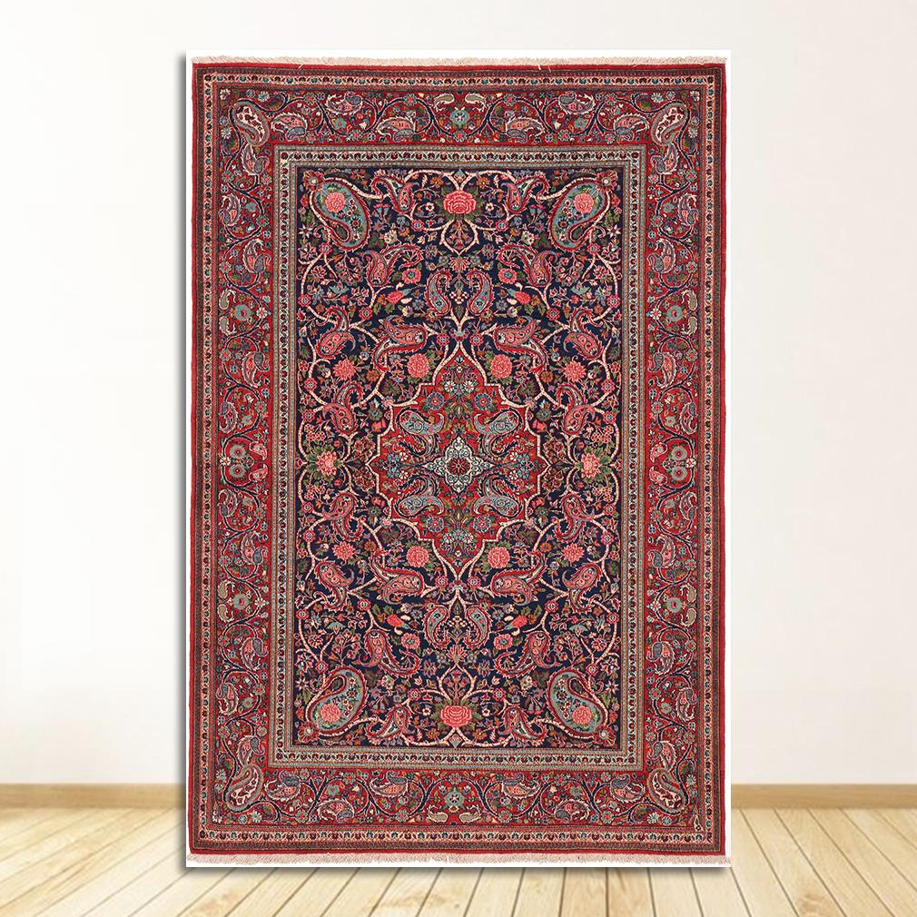 Posters and Prints Antique Persian Carpets Retro Wall Art Canvas Painting Pictures Home Decor Oriental Rugs Pattern Vintage