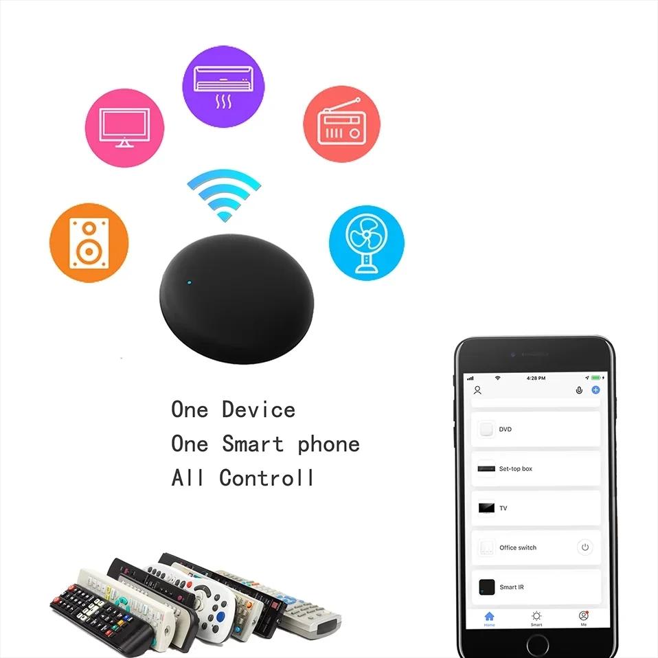 Tuya WiFi Smart IR Remote Control Smart Life APP Заменяет TV DVD AUD AC Remote Работает с Alexa Google Home