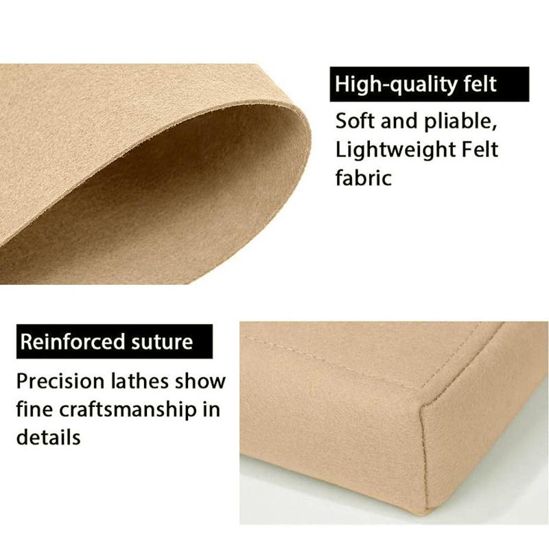 EverToner Inner Purse Fits For Leboy S M L Flap Insert Bag Organizer Makeup Handbag Portable Cosmetic Bags Base Shaper