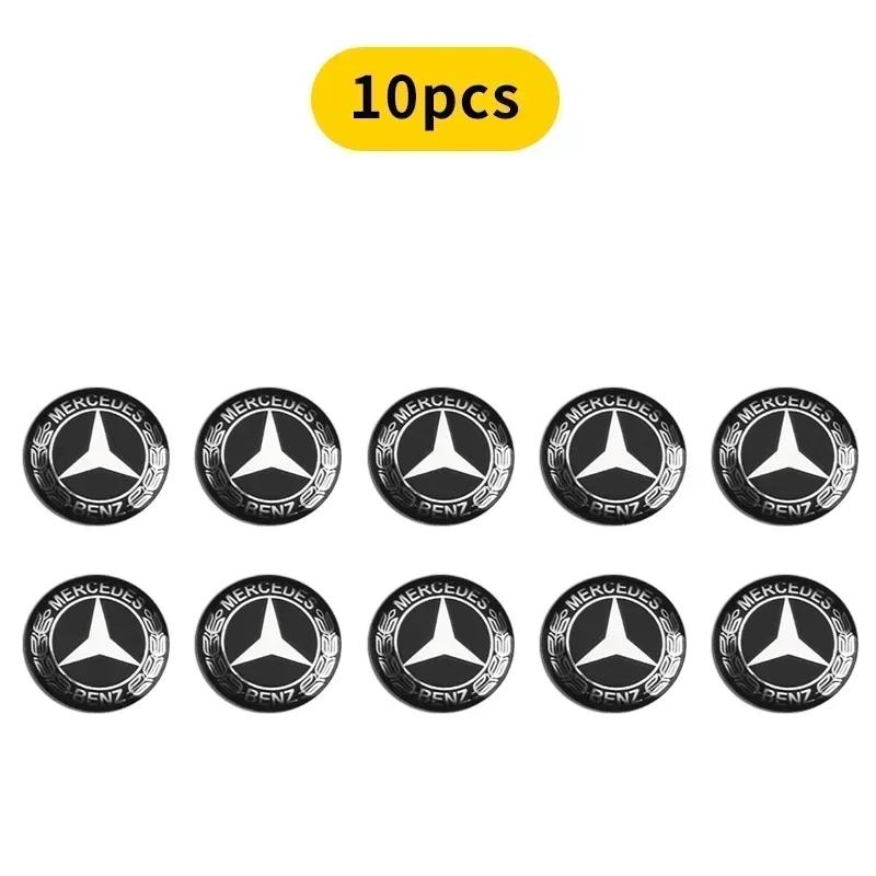 14mm Car Key Sticker Logo 3D Metal Emblem For Mercedes Benz B/C/E/S Class A Class C200L GLC GLE CLA accessories Car Styling CD2