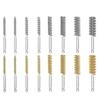 Deepa Ribusu Wire Brushes for Electric Drills, Hex Shank, 8mm, 9mm, 10mm, 11mm, 13mm, 15mm, 17mm, 19mm, Set of 16, Brass Brushes, Polishing Br