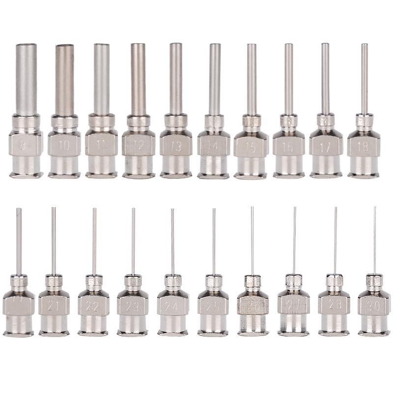12PCS 1/2 Inch Dispensing Needle Stainless Steel 8G To 30G Blunt Tip Needle Injection Needle For High Temperature Hand Tool