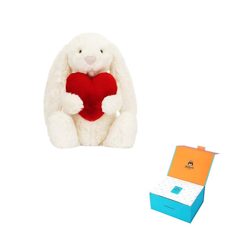 JELLYCAT День святого Валентина Заяц Бонни Красное Сердце Кукла Плюшевая Кукла Высота 18/31 см