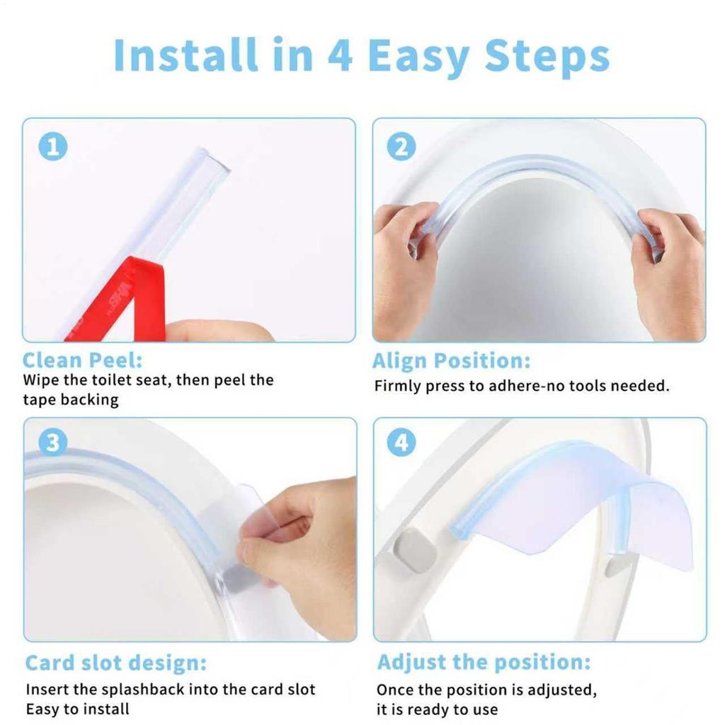 Защита от брызг для унитаза Предотвращает разбрызгивание 10-дюймовая защита от брызг мочи для домашнего унитаза для ванной комнаты квартиры общежития общественного туалета