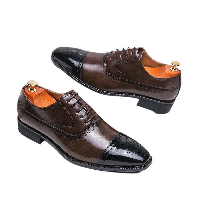 Мужские кожаные туфли с заостренным носком - Классическая, формальная и повседневная обувь для жениха на свадьбу