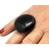 Large Ceramic Ring Black