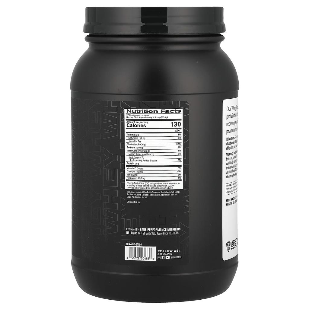 BPN, Whey Protein, Strawberry Flavor, 2 Lb (902 G)