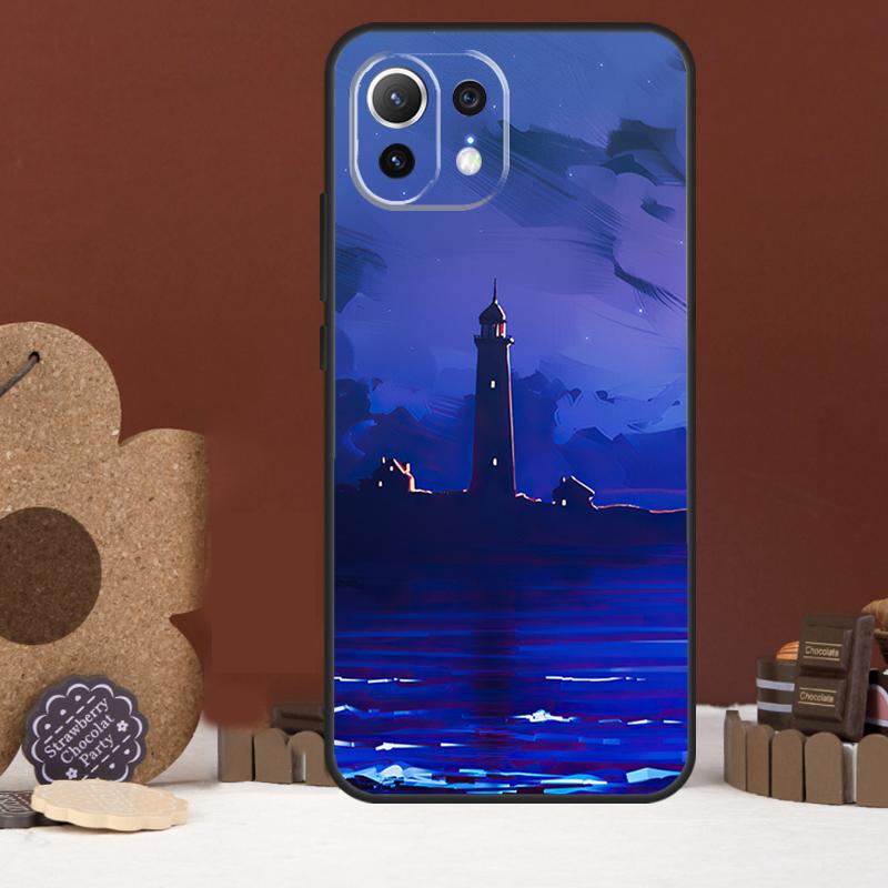 Абстрактное искусство шоссе маяк Чехол для Xiaomi 15 14 Ultra 13T 14T 15T 17 Pro Max POCO X7 Pro X5 X6 F5 F6 F7 F8 Ultra Чехол