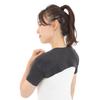 Rela Kino Shoulder Warmer, Double-Layered with Shoulder Pads for Warmth [Black, Size L]