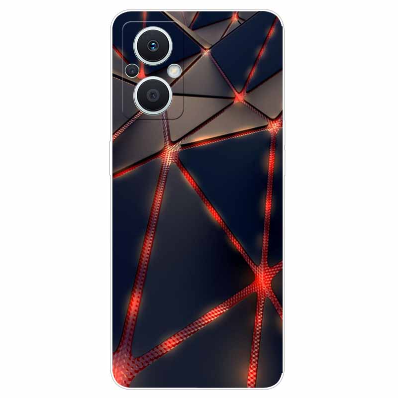 Мягкий чехол для Reno8 Lite Чехол с принтом ТПУ Силиконовый Прозрачный Funda Чехлы для OPPO Reno 8 Lite 5G Чехол Reno8Lite Тонкий Пейзаж Кошка