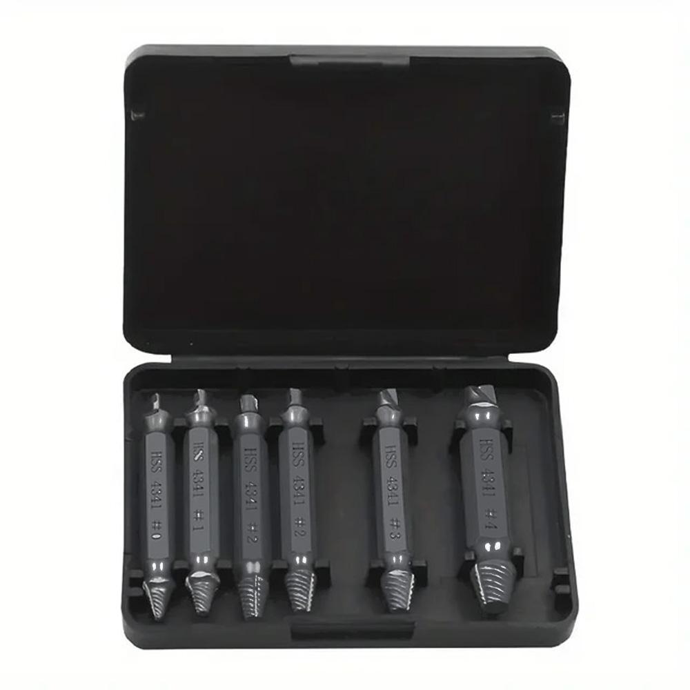 6 шт. экстрактор HSS с двойной головкой, отвертка для удаления зубьев, отвертка-бита, набор инструментов для удаления сломанной проволоки, инструмент для удаления болтов